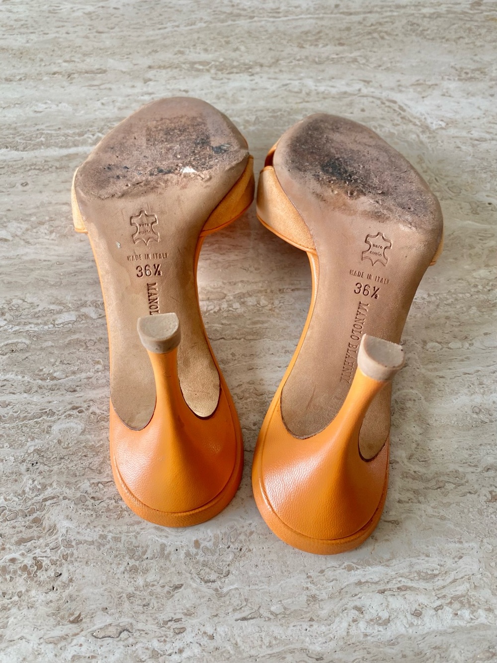 Vintage Manolo Blahnik Twist Strap Sandal Heels - Picture 9 of 10